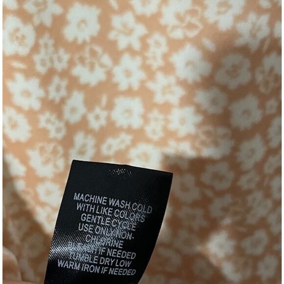 Torrid Mesh Sheer Ditsy Floral Babydoll Top Size 3X Orange‎ Stretch Cottage NWT - Picture 6 of 6